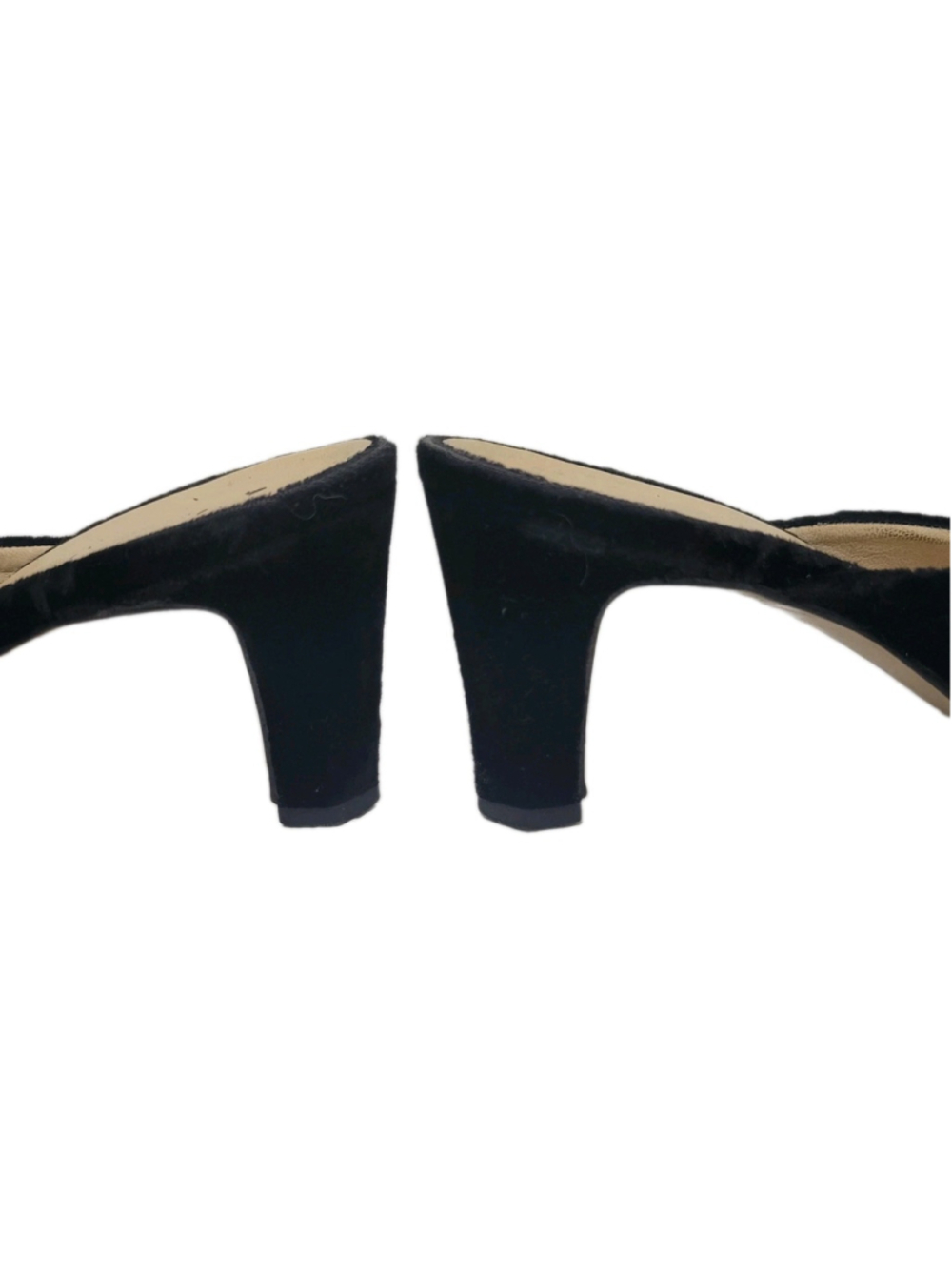 BOTTEGA VENETA #22007 Women's Black Velvet Pointed Toe Slip-On 3" Heels Size 9B - Picture 5 of 11